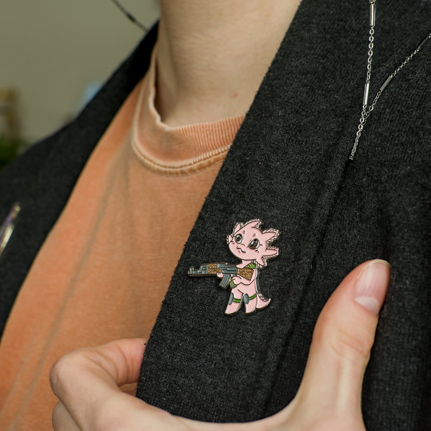 Axolotl with a Gun Pin