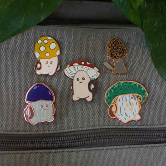 Adventure Mushie Enamel Pins